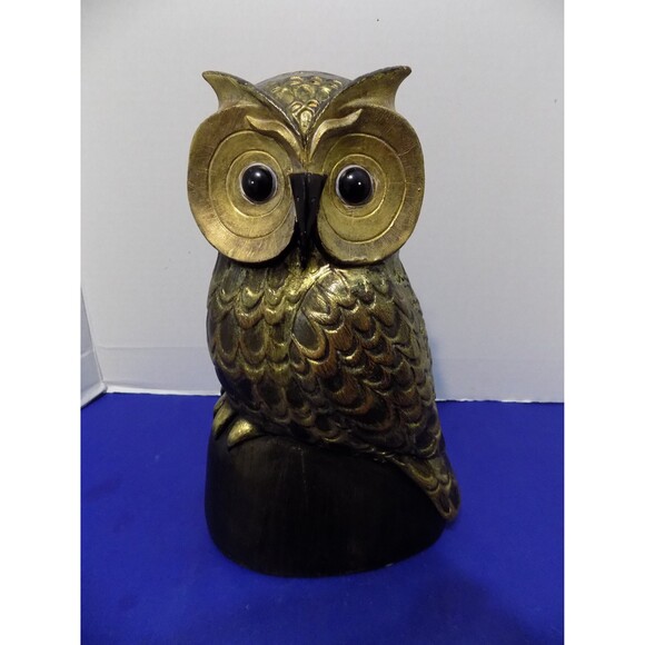 NEW Owl Figurine Satue Sculpture Hand Painted Home Decor - Picture 1 of 5